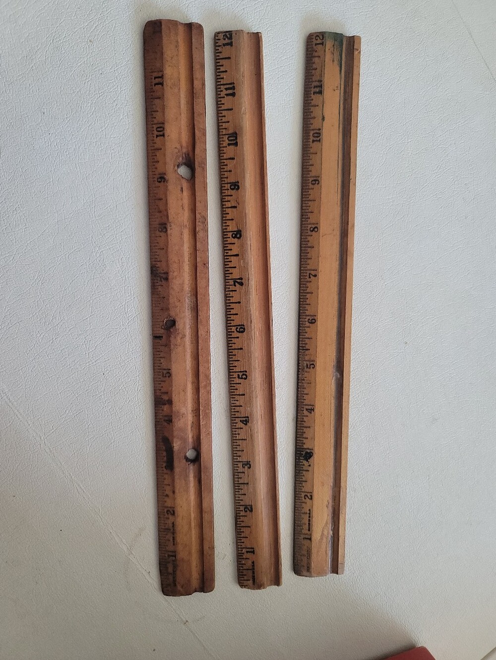 Vintage Wooden Ruler Collection – Set of 3